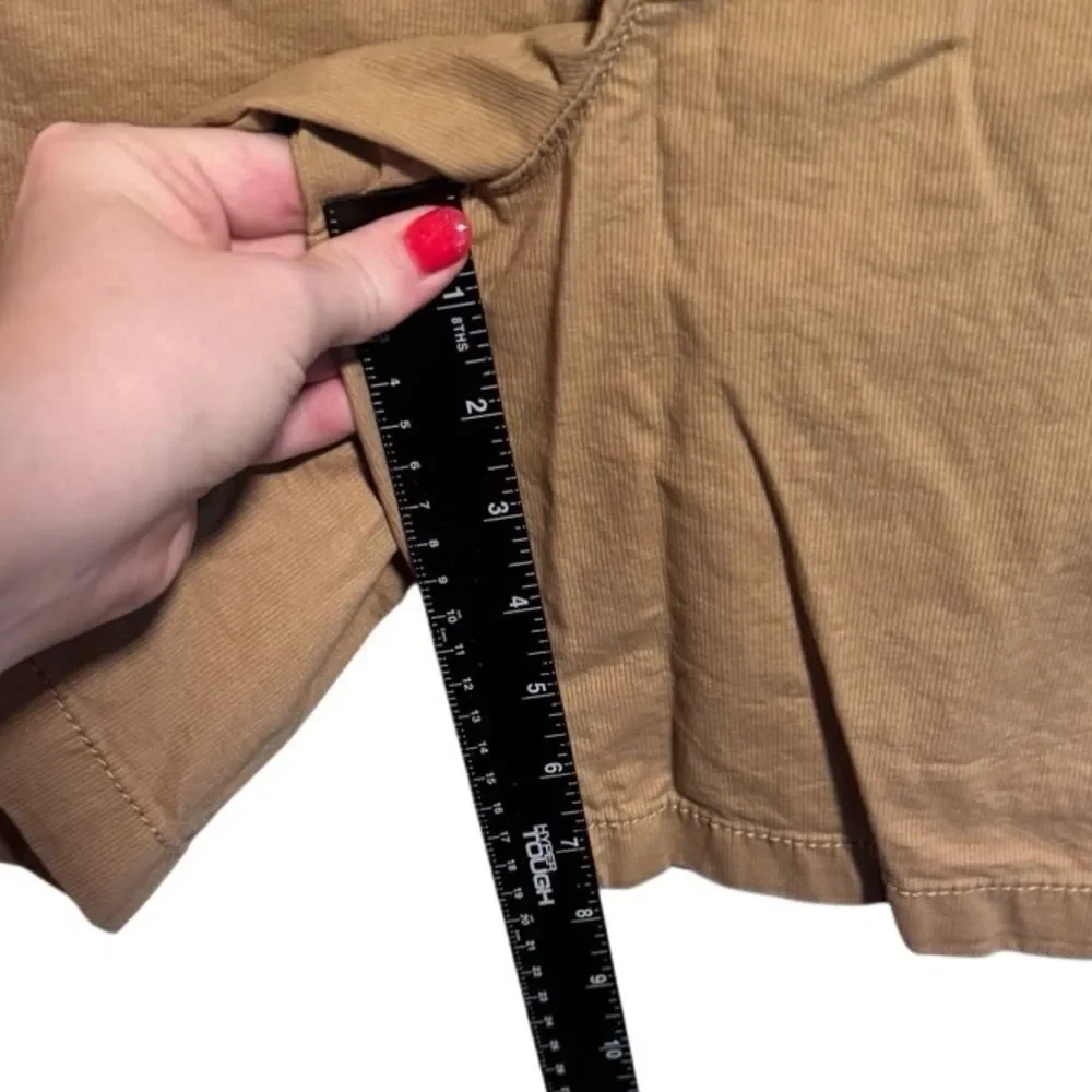 Penguin Munsingwear Shorts Men's 38 Khaki Chino Ribbed Button Zip Cotton Blend